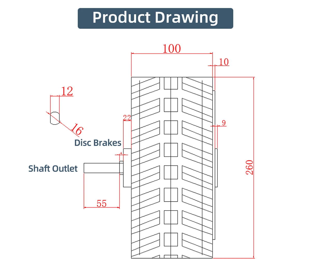 10 Inch 48V 500W 800w 1000w 100N.M 150N.m Low Speed 7-10km/h Electric BLDC Wheel Geared Hub Motor for Agricultural Vehicles