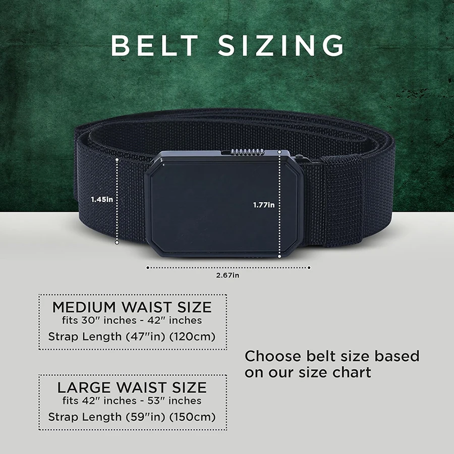 Adjustable Belt Men Discreet Unisex Invisible Heavy Duty Tactical Belt Men with Quick Release Buckle