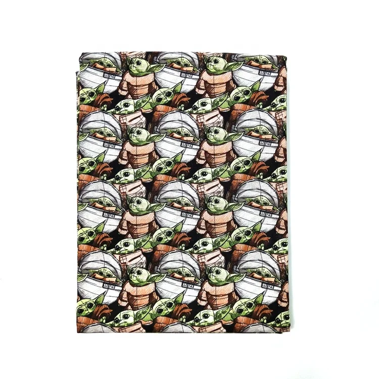 Low MOQ Custom Digital Printed Cotton Poplin Fabric And Cotton Lycra Fabric Knitted Cotton Fabric for Baby Clothing