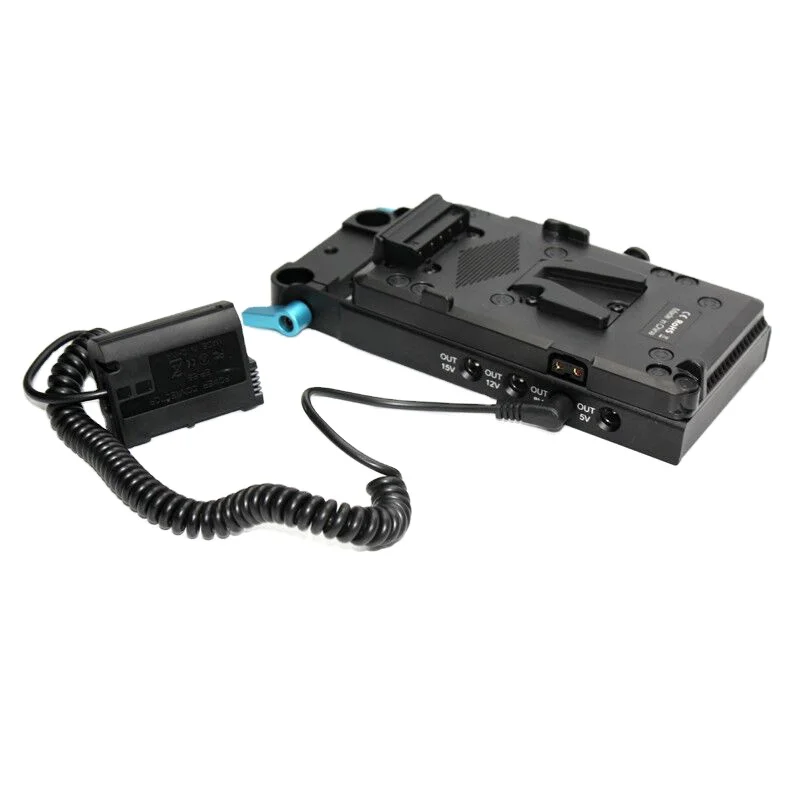 DC to EP-5B DC Coupler EN-EL15 Dummy Battery + V Mount Plate for Nikon 1 V1 D7200 D7100 D7000 D810 D810A D800 D800E D850 D750