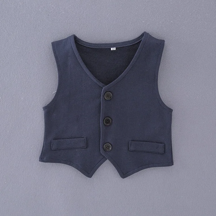 Новый джентльменский комплект из 3 предметов для маленьких мальчиков, осень 2021, низкая цена