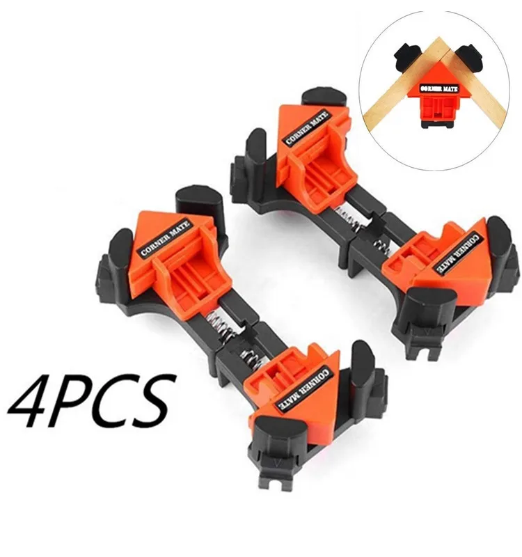 Right Angle Fixing Clip for Welding Maikouhai Corner Clamps Woodworking Locator 5-22mm Corner Clip Positioning Fixture Tool with Cover Drilling Wood-Working Making Cabinets 