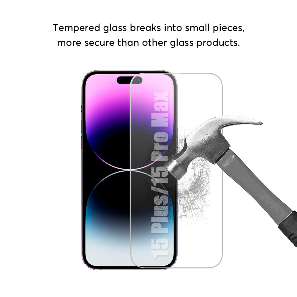 2 & 3 Pack Mobile Phone Tempered Glass Screen Protector For Iphone 12