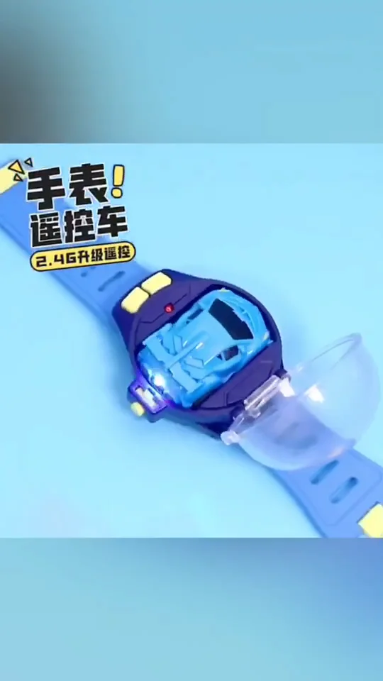 Kids Alloy Usb Charging Cartoon Rc Small Car Toy Mini Watch Remote