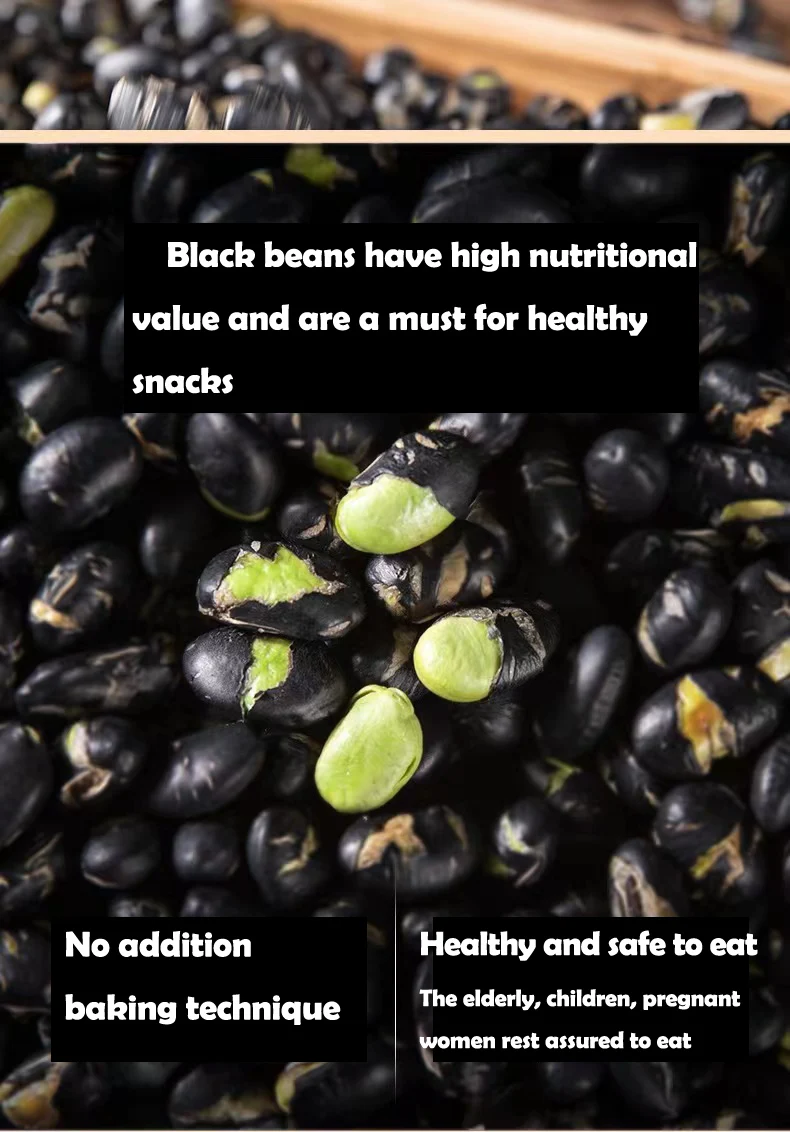 High Protein Roasted black Beans snack factory