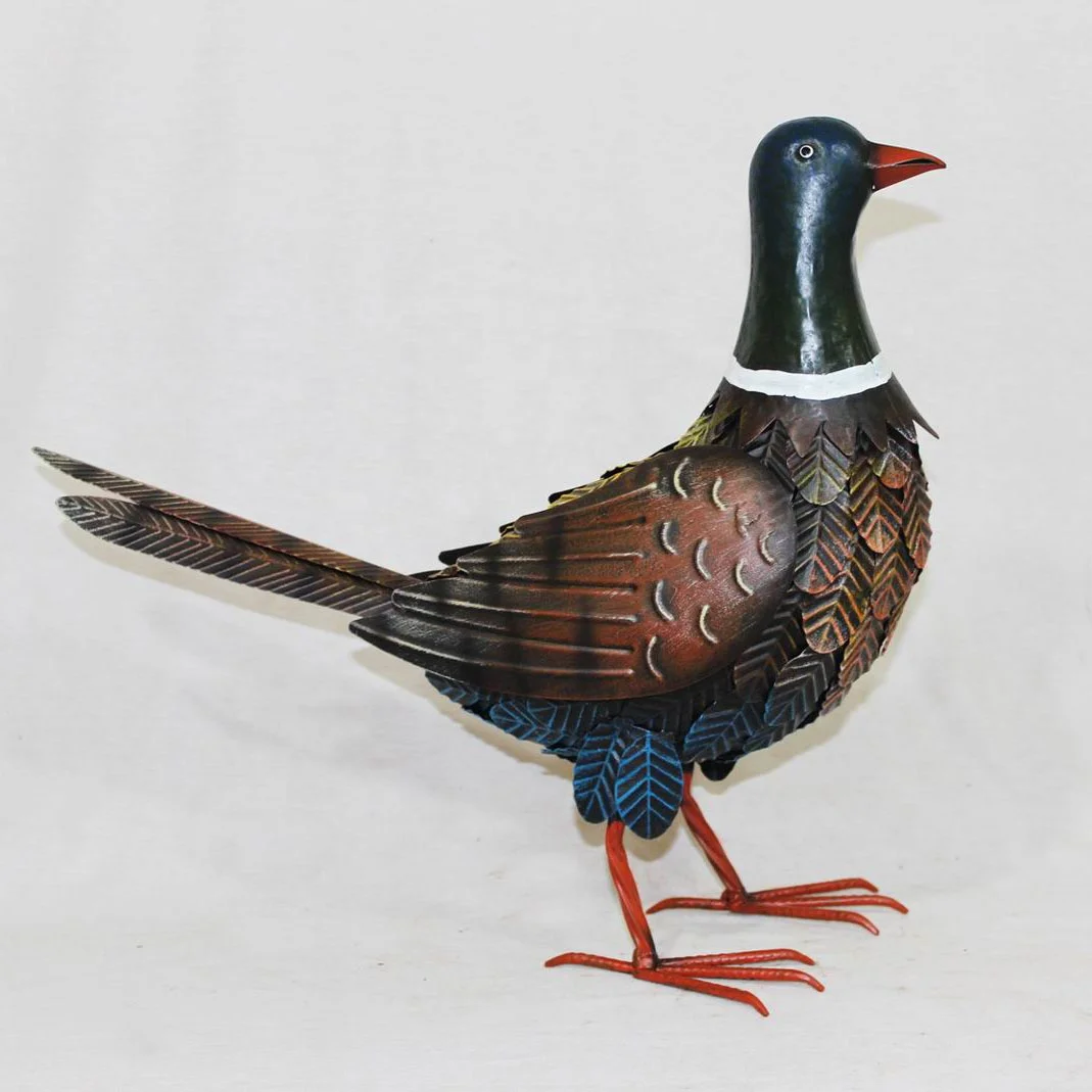 Outdoor   Wild Bird  Pheasant Bird figurine Metal Pheasant