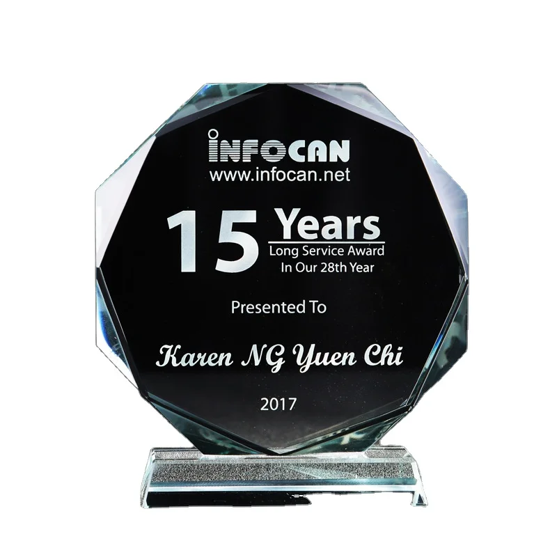 wholesale cheap glass trophy for business gift