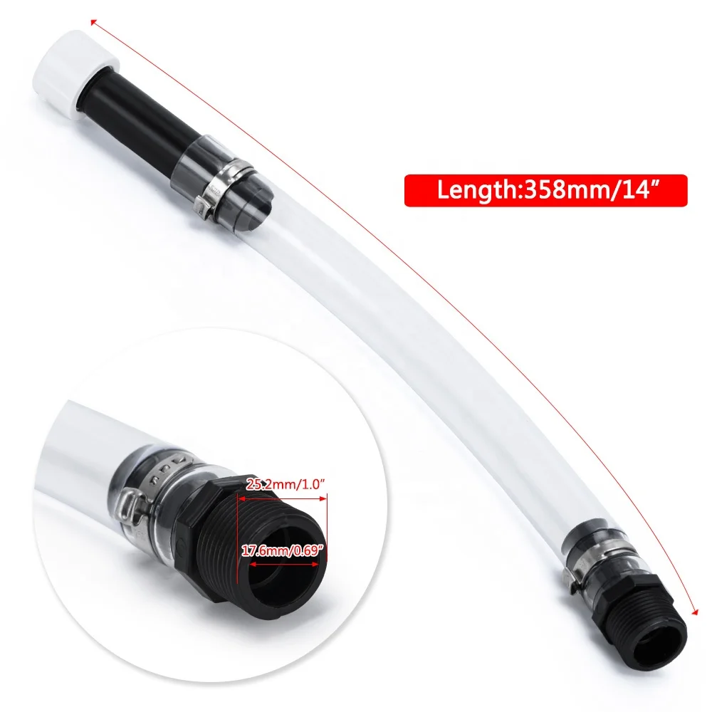 Eunice Racing Fuel Hose Kit - 2 Hoses With Bender & Caps, For VP Fuel Jugs, Gas Cans, 5/5.5 Gallon Jugs