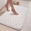 High-density cotton bathroom mat - granular white