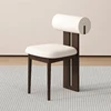 Dark Walnut+White Leather