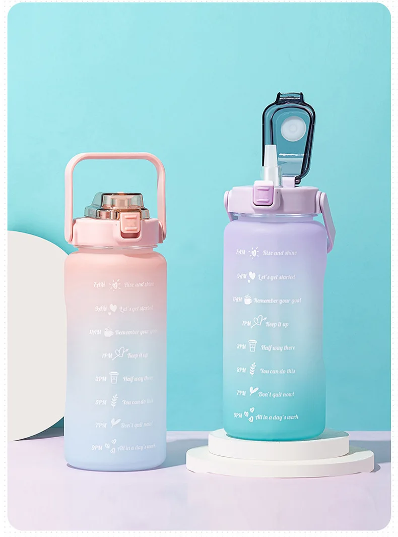 2l Motivational Water Bottle Botella De Agua Motivacional Colour ...