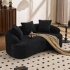 Noir + Chenille + 2 places + Mousse