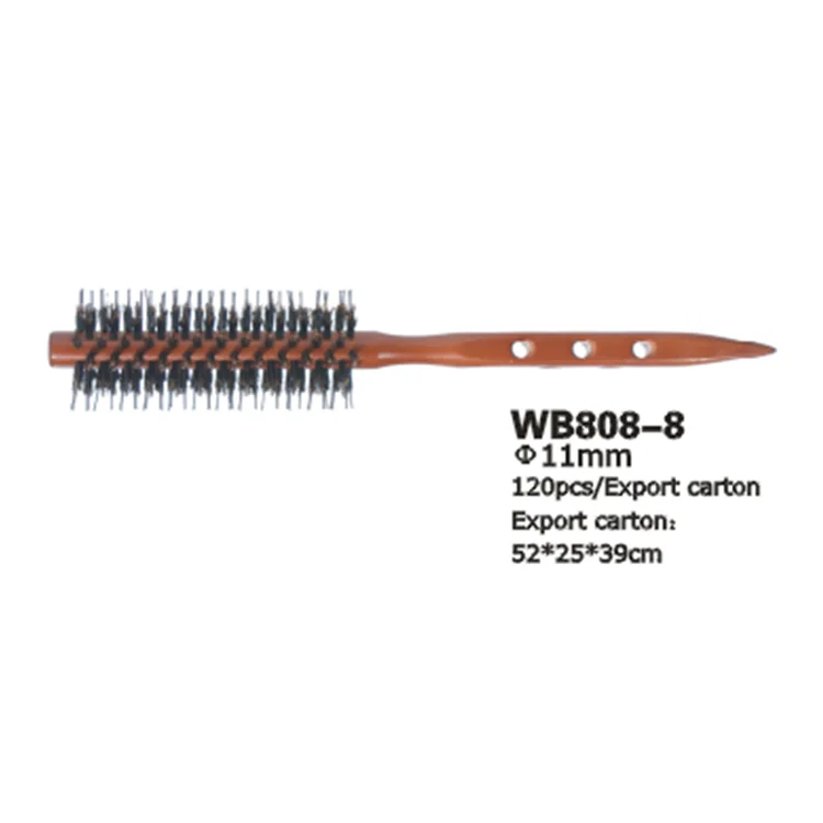 
Оптовая продажа, деревянная Заводская Профессиональная круглая щетка для волос с ручкой из Кабановой щетины 