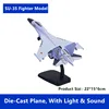 Modello di caccia SU-35 blu mimetico