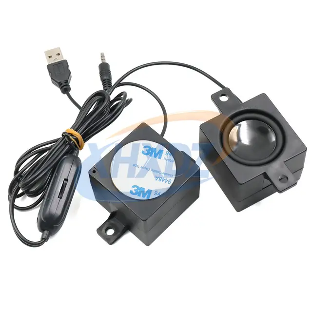 Full Range 5151 51*51MM Square Housing 4Ohm 5W Multimedia 4 Ohm 5W BOX Speaker for Music Player With USB Amplifier Cable