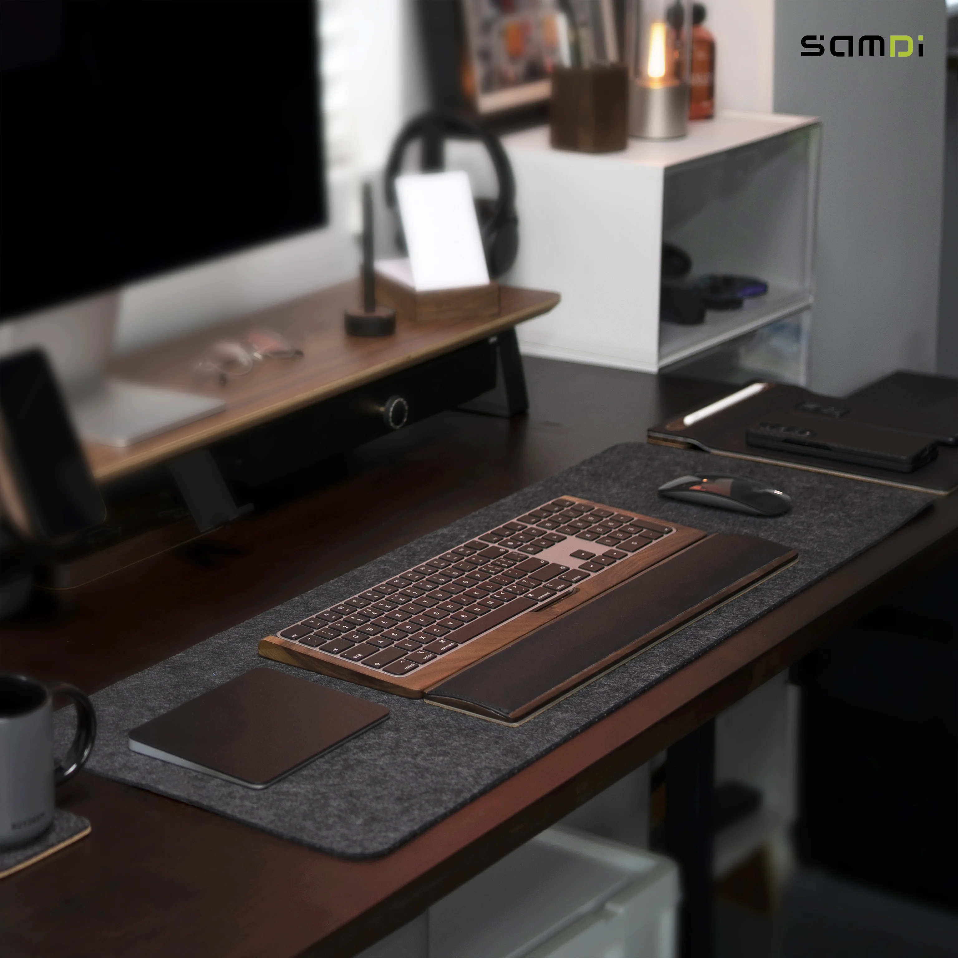 High Quality Felt Desk Pad Protector Office Felt Desk Mat Large Keyboard Pad Mouse Pad Non Slip Des