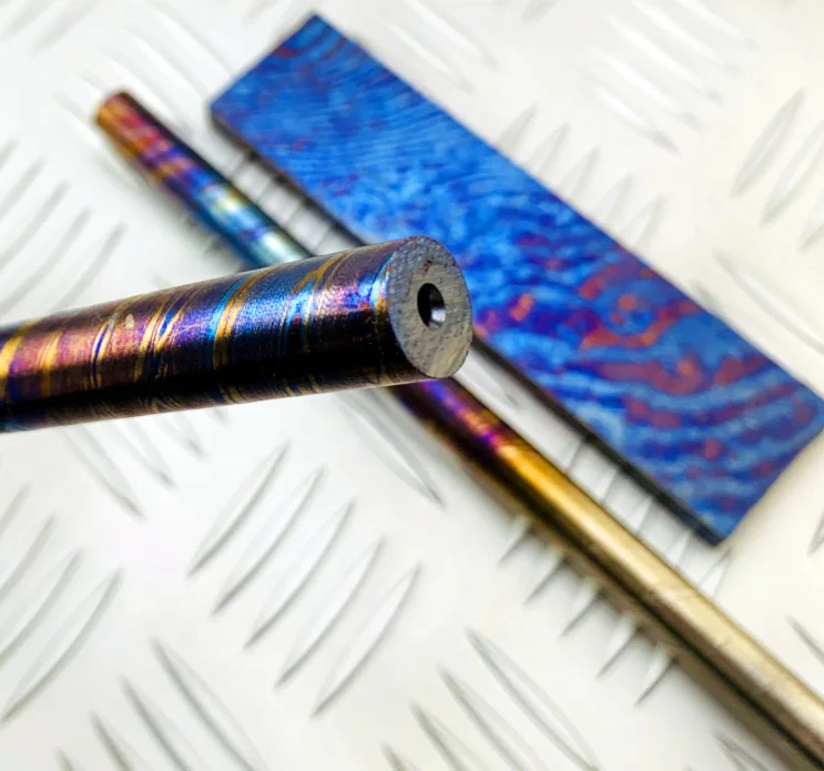 ティマスカス・ロングプレート (チタン合金製ダマスカス) Timascus ティマスカス・ロングプレート (チタン合金製ダマスカス