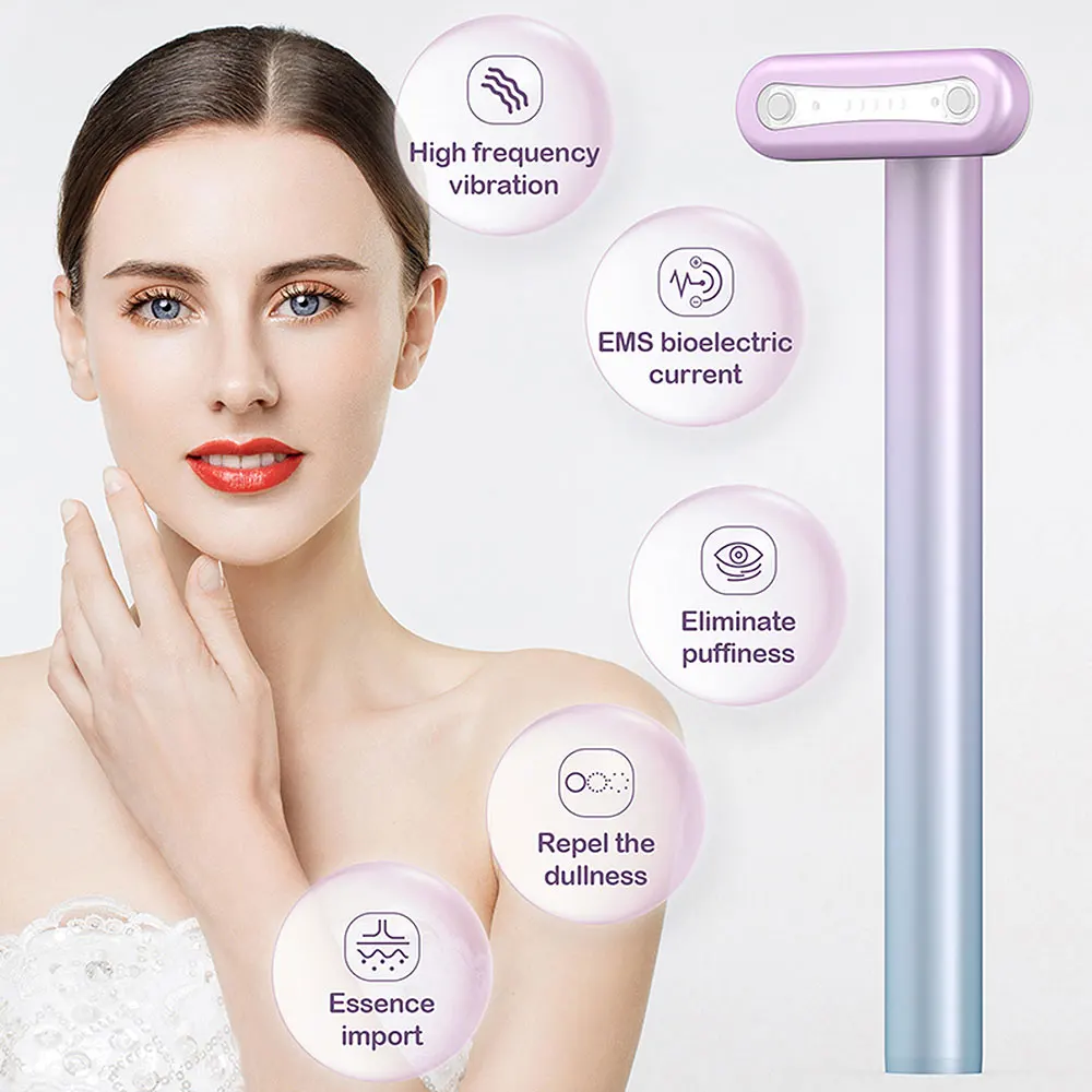 Mini Ems Vibrating Red Light Therapy Wand Led Light Therapy Wand Beauty