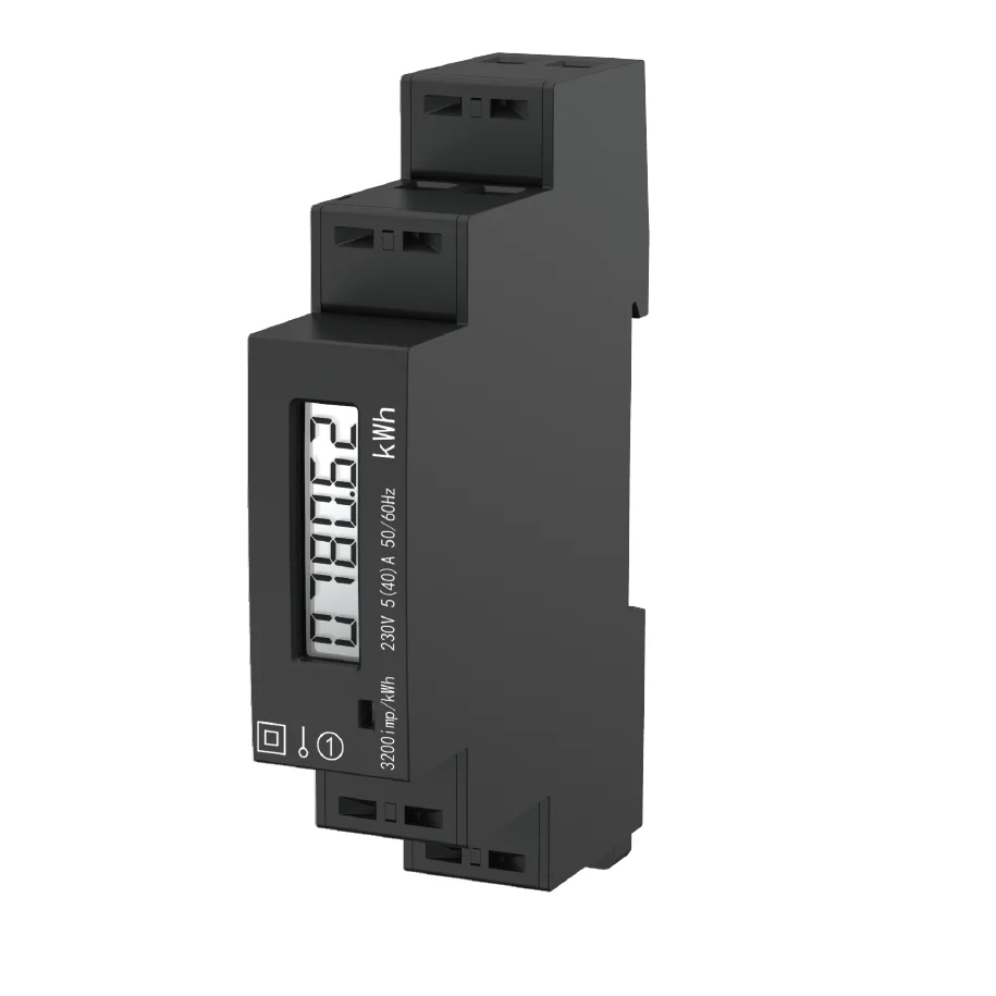LCD Digital Display Single Phase Multi Function 1P Din Rail RS485 Modbus Kwh Energy Meter