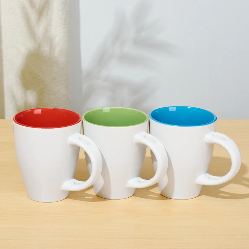 Drobna prodaja s tovarne klasične porcelanske potopne skodelice 350 ml, okolju prijazne, primerno za pomivalni stroj in mikrovalovno peč