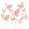 10 pz farfalla rosa 01