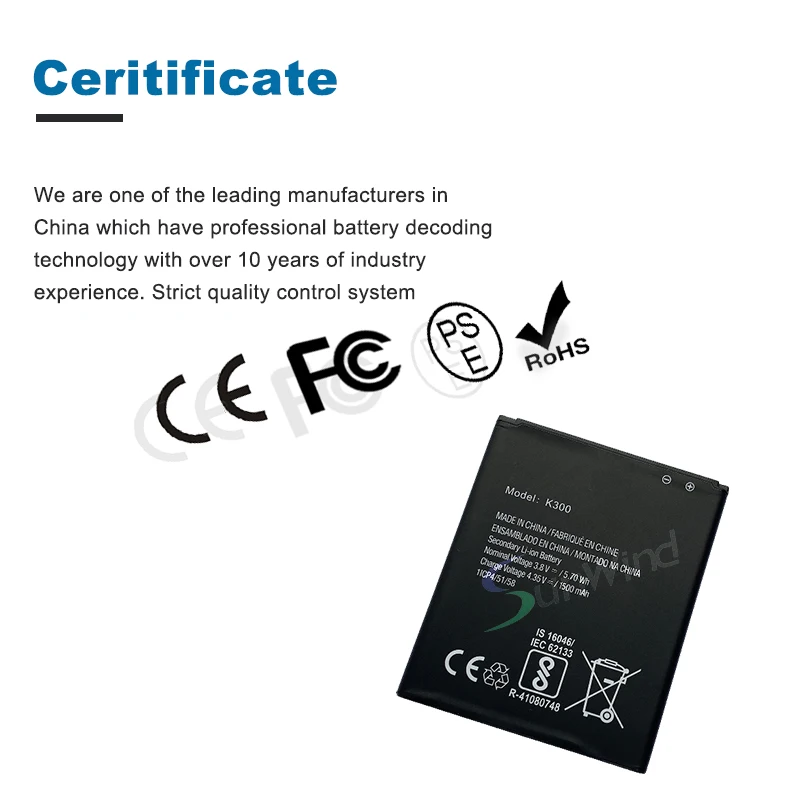 Replacement 3.8v 1500mah Lithium Ion Battery Pack for Nexgo K300 Mini Cash POS Terminal Payment
