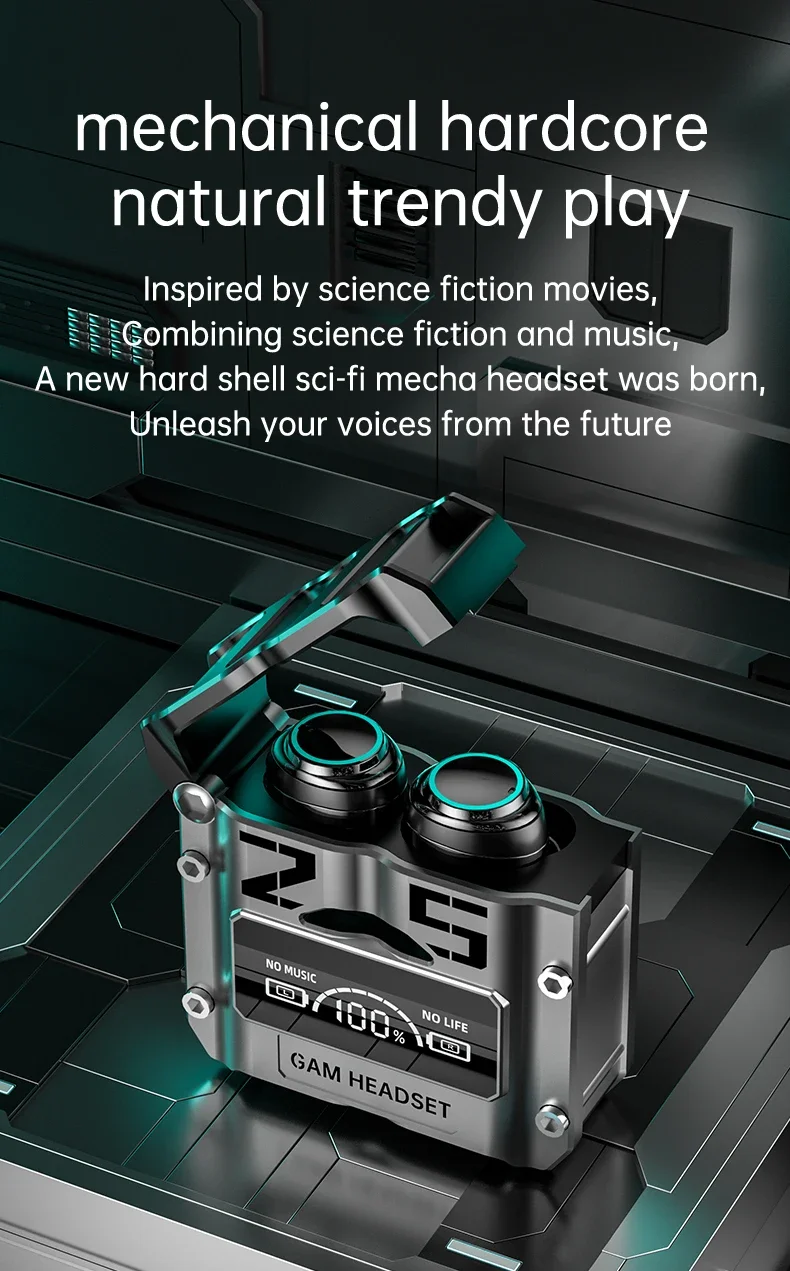 M25 TWS Wireless Headphones Noise Reduction Stereo BT-compatible5.3 Waterproof Headsets With Microphone Gaming Headset