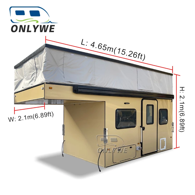 Onlywe Pop Up Truck Short Bed Slide In Truck Campers 4x4 Camping ...