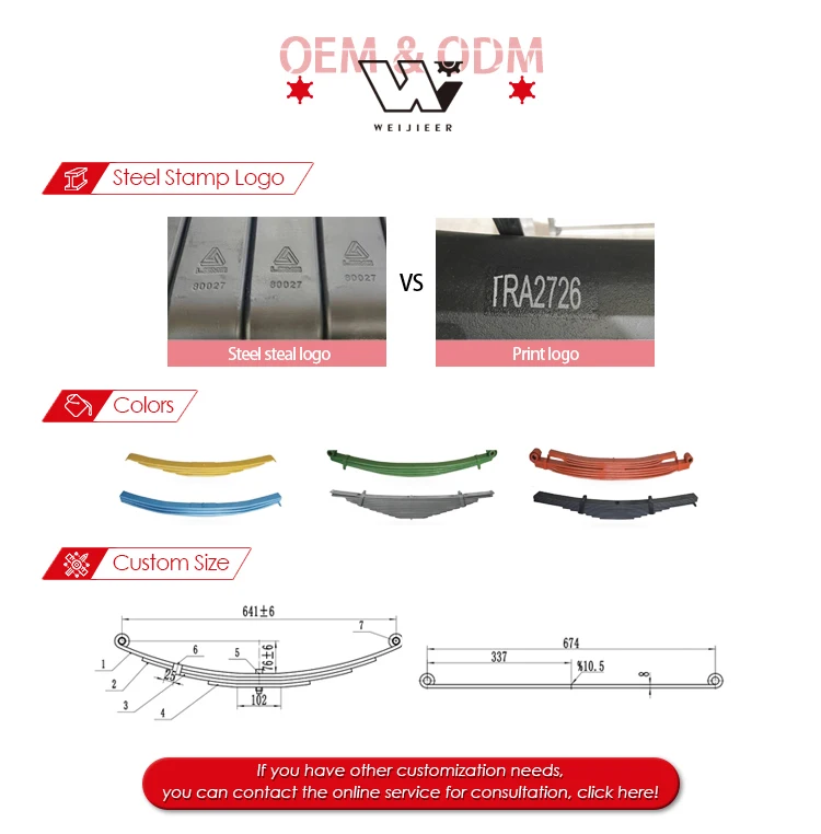 Isuzu Rear Truck Leaf Springs Heavy Duty Truck Trailer Leaf Spring