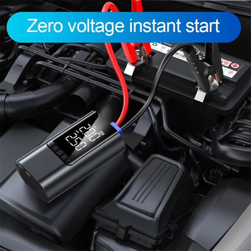 High Quality Auto Stop Mini Booster Car Jumper Starter 12V Battery Pack Digital Smart Tyre Inflator and Battery Jumper