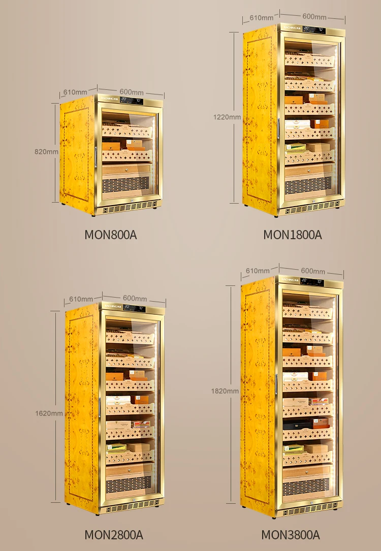 >1000 Cigars Premium Raching Cedar Wood Constant Temp & Humidity