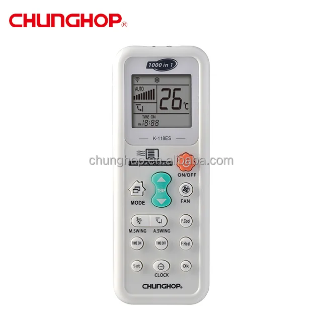 K-118ES Universal Remote Control 1000 in 1 Automatic air Conditioner Controller for Hitachi Haier Akira Hualing York