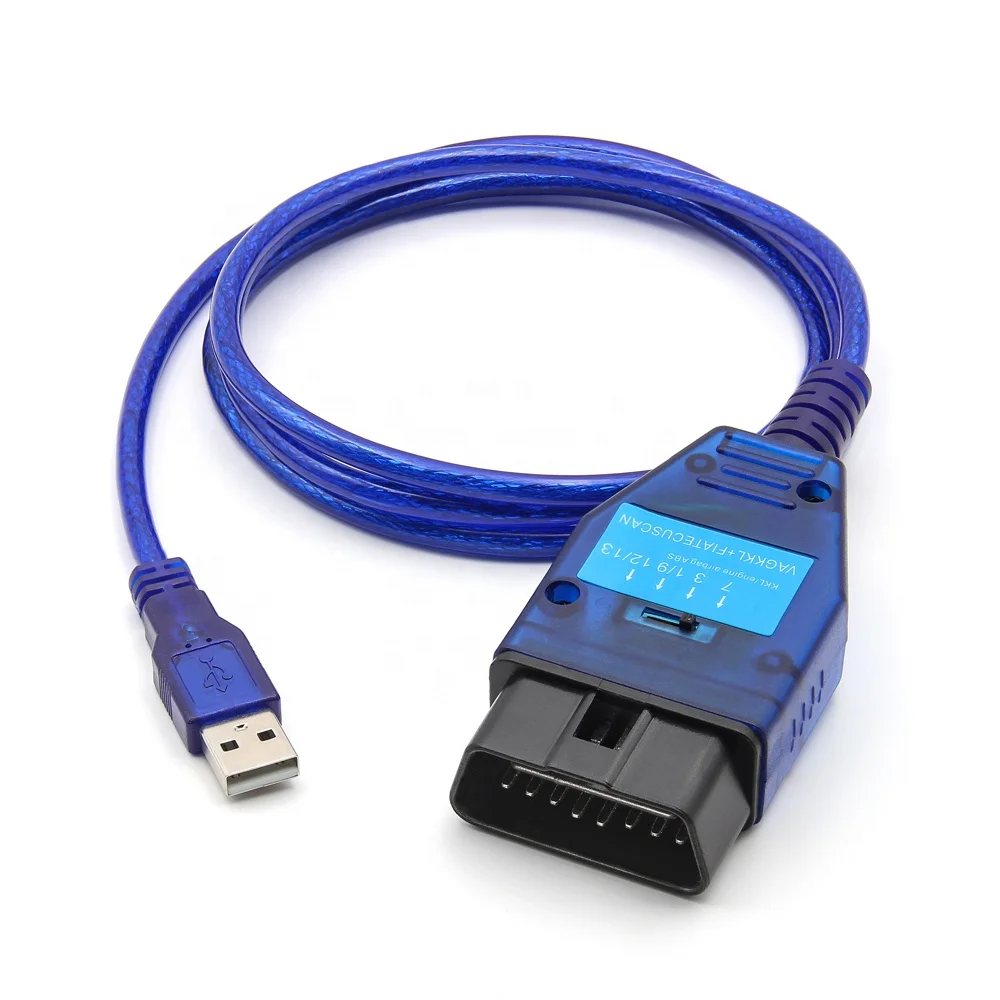 FTDI FT232RQ VAG KKL FIATECUSCAN for Fiat 4 Ways Switch Chip OBD2 Car Diagnostic Cable for VAG KKL 409 USB Interface