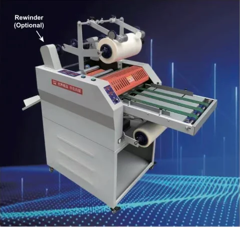 PRY-390D 520D 650D Pneumatic Auto Cut Heated Roll Paper Film Laminator with Onerlap 1