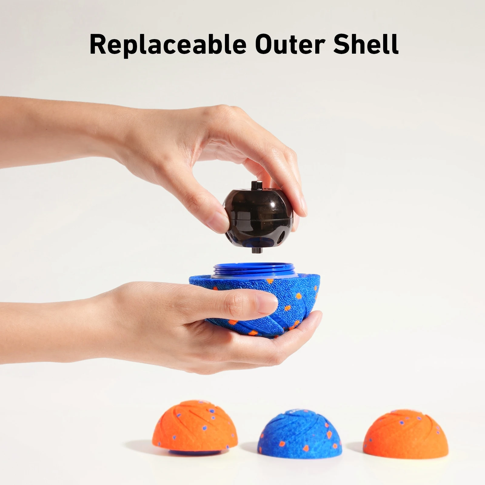 2025 Bulk Product Pet Supplies New Shape Customizable Self Rolling Smart Automatic Search Toy Hard Chew Rubber Dog Robot Ball