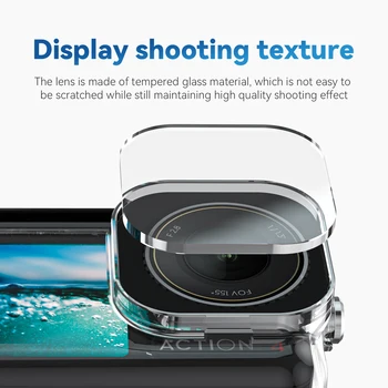 Telesin Waterproof Case for DJI Osmo Action 5 4 3 High Quality Material Action Camera 45m Dive Housing detail image