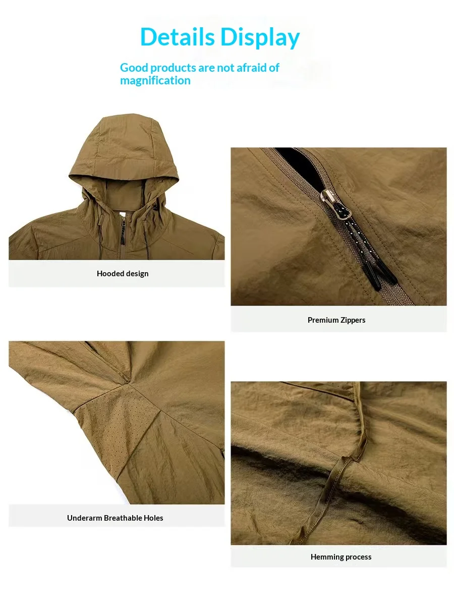 NINER9 Ice Silk Sunscreen Clothing Outdoor Mountaineering Men’s and Women’s Lightweight Sunscreen Clothing Customizable Logo preview 4