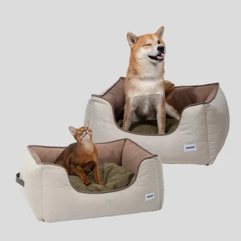 Modern Fashionable Large Dog Pads Cat Nest Mattresses All-Seasons Comfortable Double-Sided Pet Kennel with Solid Square Shape