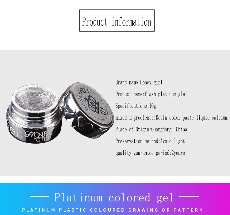 Factory Price Platinum glue Private label nail polish Painting Gel Paint Nail Art paint glitter gel factory