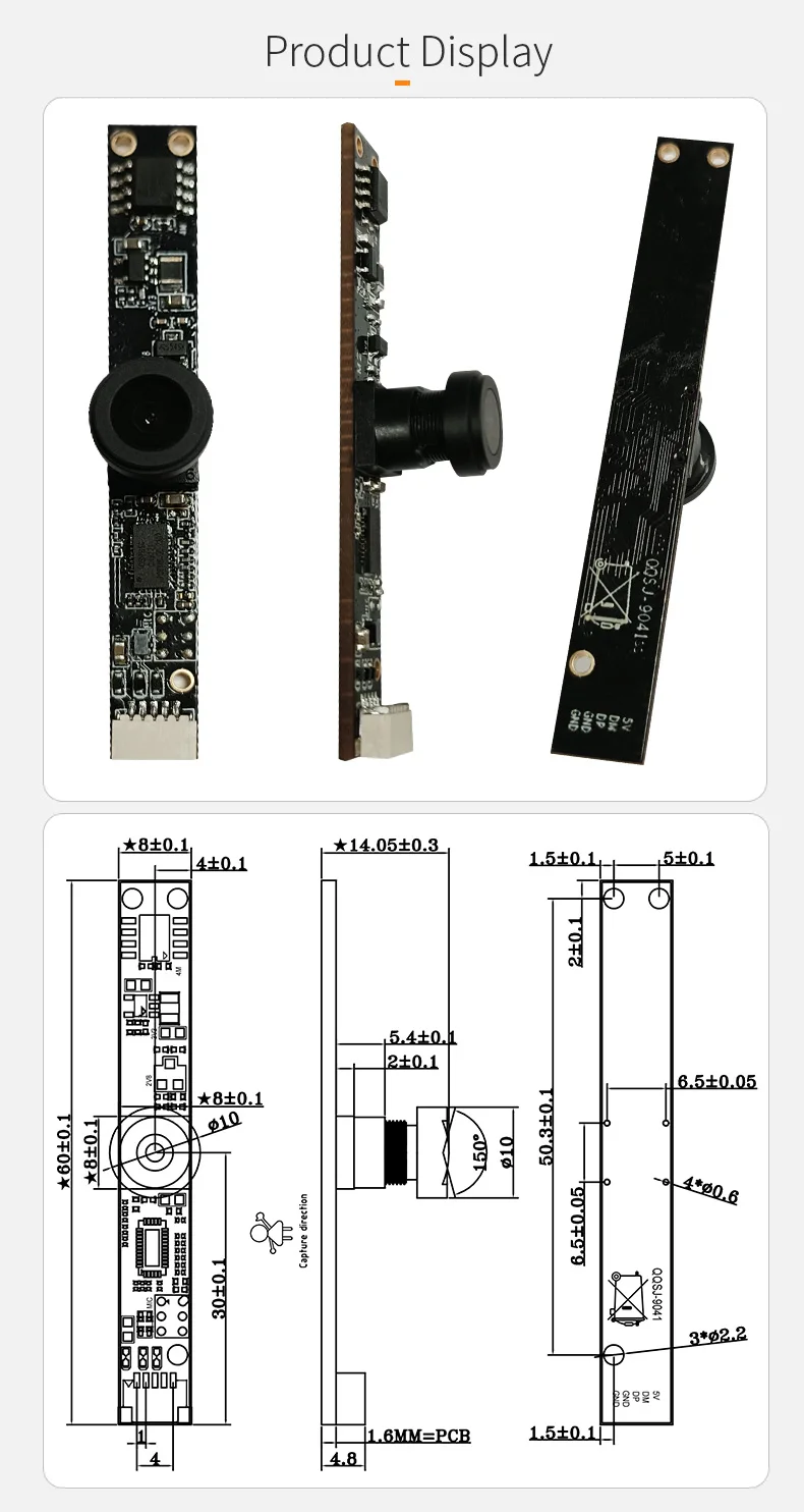 DGZX 1MP HD 720p Laptop Usb Camera Module插图1