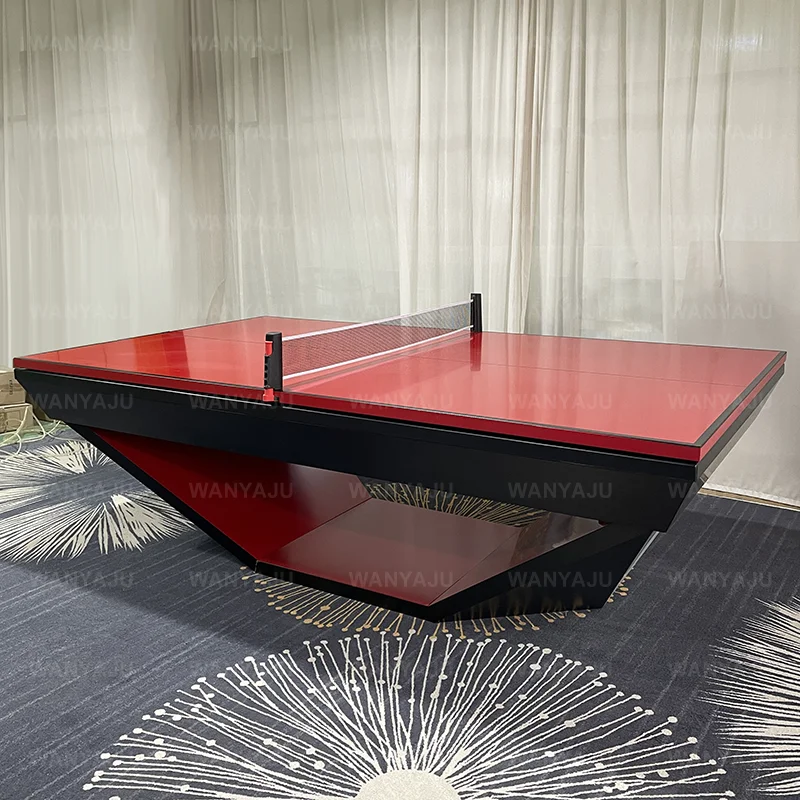 2025 Factory Custom Luxury Billiards Table 8ft 9ft Pool Table Oak Modern 3 in 1 Dinning Top and Tennis Top for Modern Home