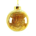 New Design Christmas Ball with Tinsel Ornament For Xmas Tree Ornament