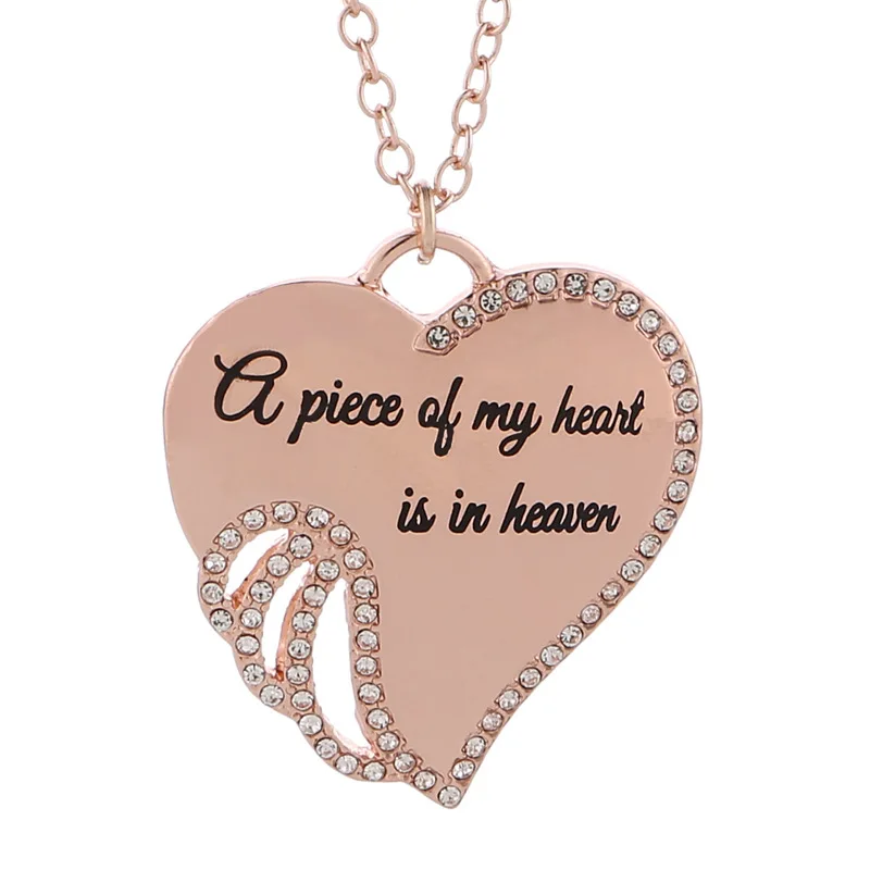 Heart Is In Heaven Angel Necklace 