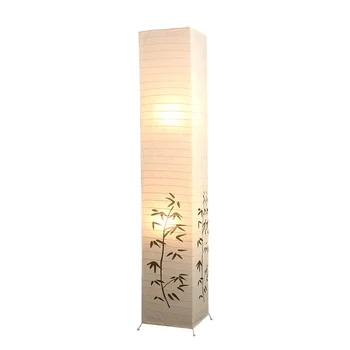 Scandinavian minimalist style bamboo paper floor lamp for the bedroom living room