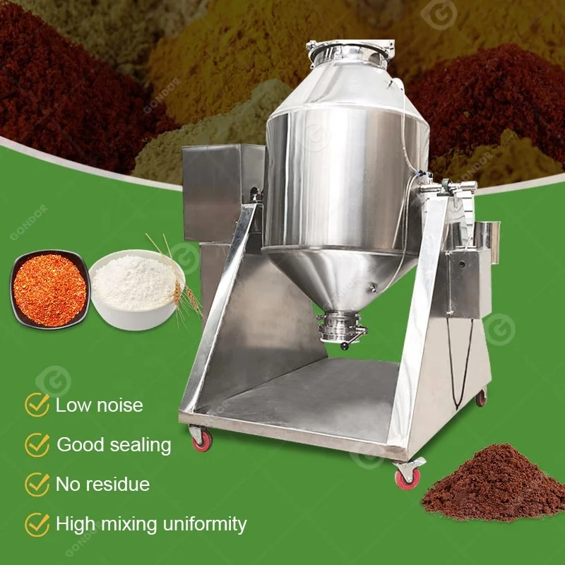 Spice Food Drum Mixer Max 50kg Mini Instant Drink Dryer Supplement Powder  Stainless Steel Rotary Mix Machine