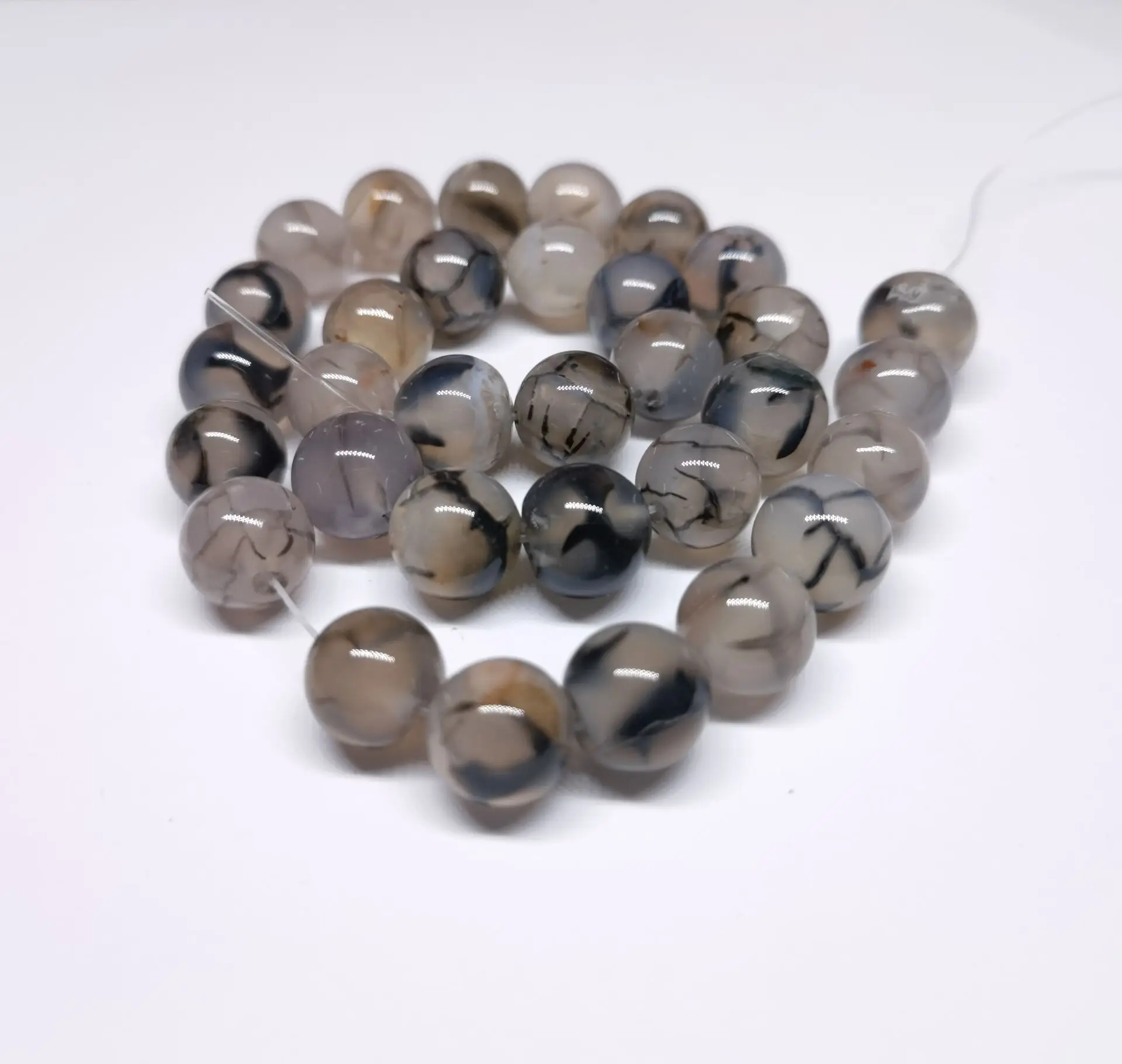 Perle in Pietra Del Sole Tonde 6mm Pietre Dure per Collane Braccialetti Circa 38cm un Filo 60 Perline