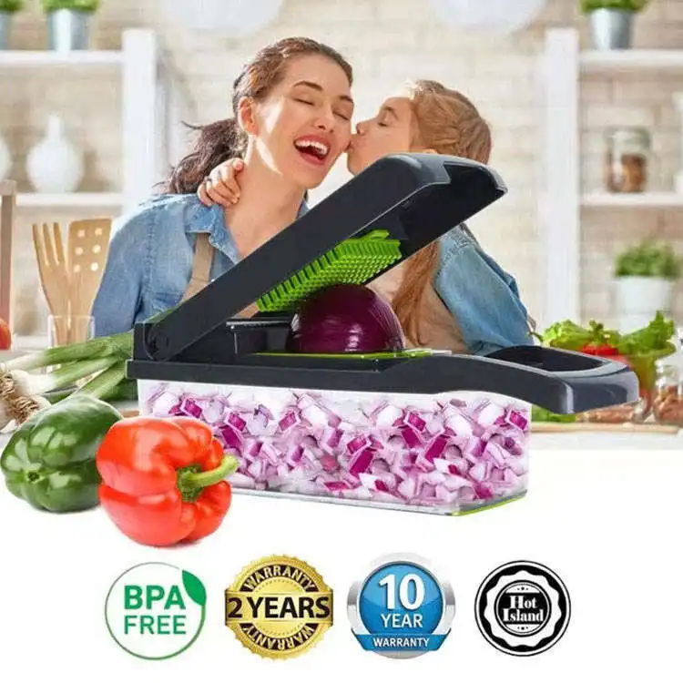 13 in 1 All in One Manual Kitchen Multifunctional Mandoline Slicer Vegetable Onion Cutter and Veggie Chopper Set