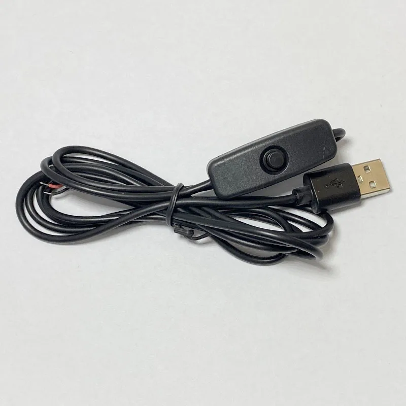 5V USB Connector to Open Wire End Push Button Power ON/OFF Switch Cable ...