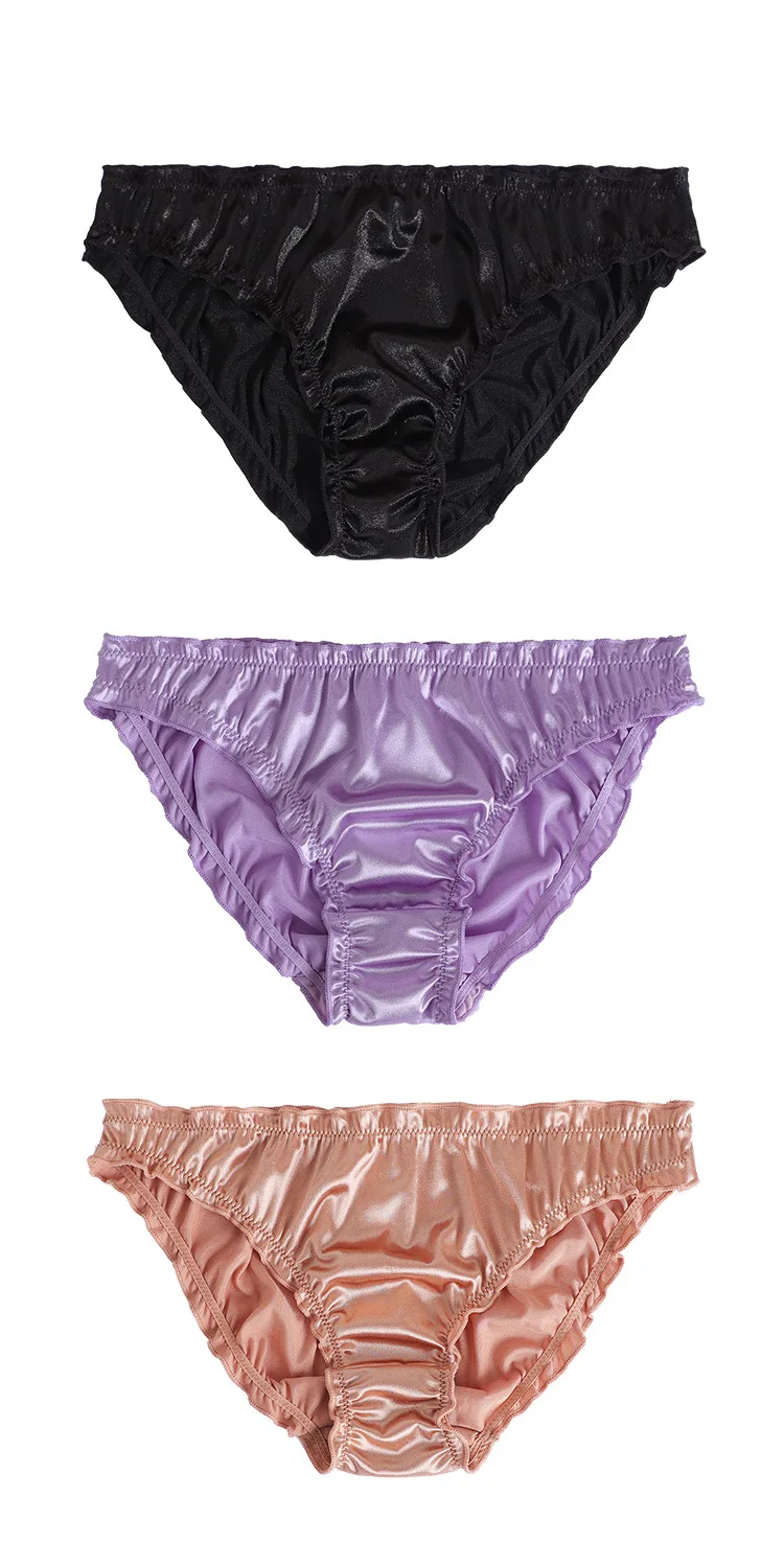 Sshaper Lingerie Sexy Satin Thong Panties Small To Plus Size Thongs