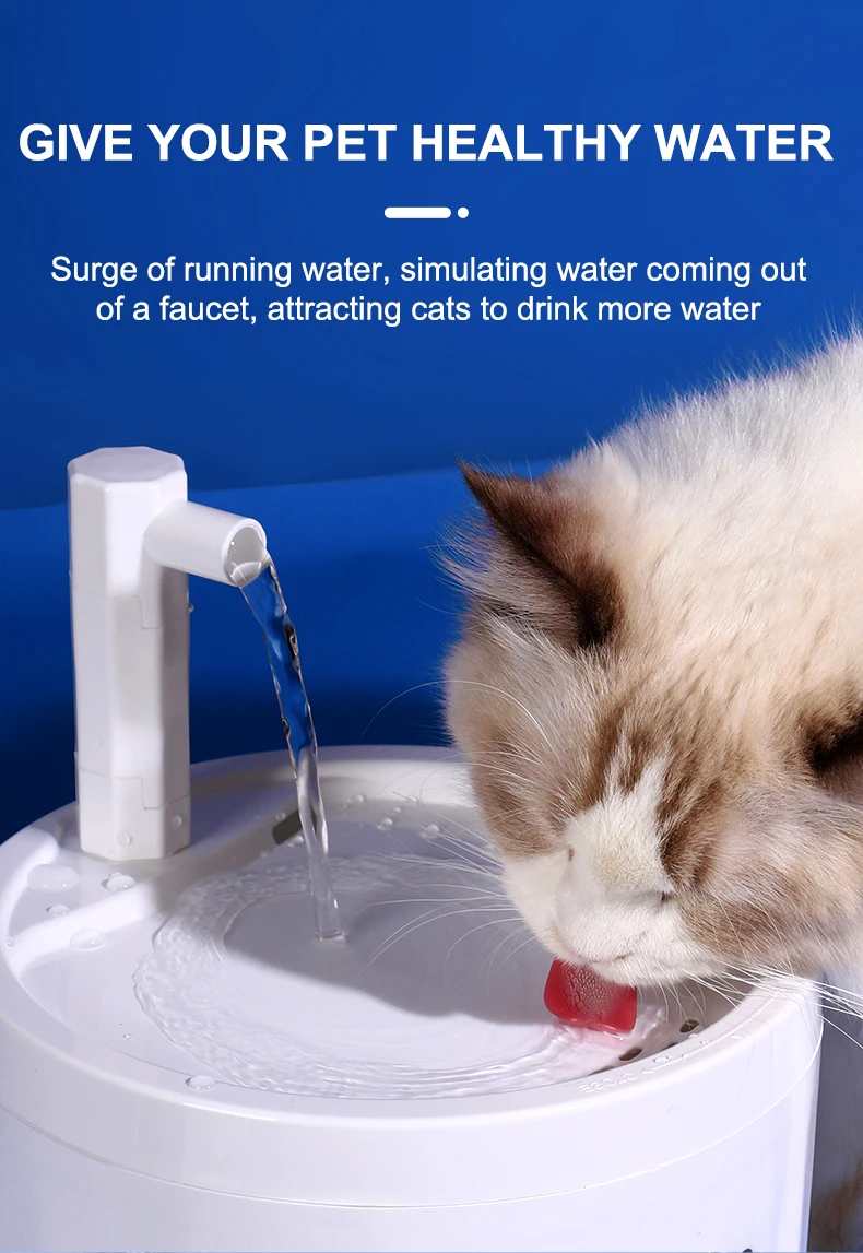 2.5l Cat Water Dispenser Pet Water Dispenser Filtering Circulating